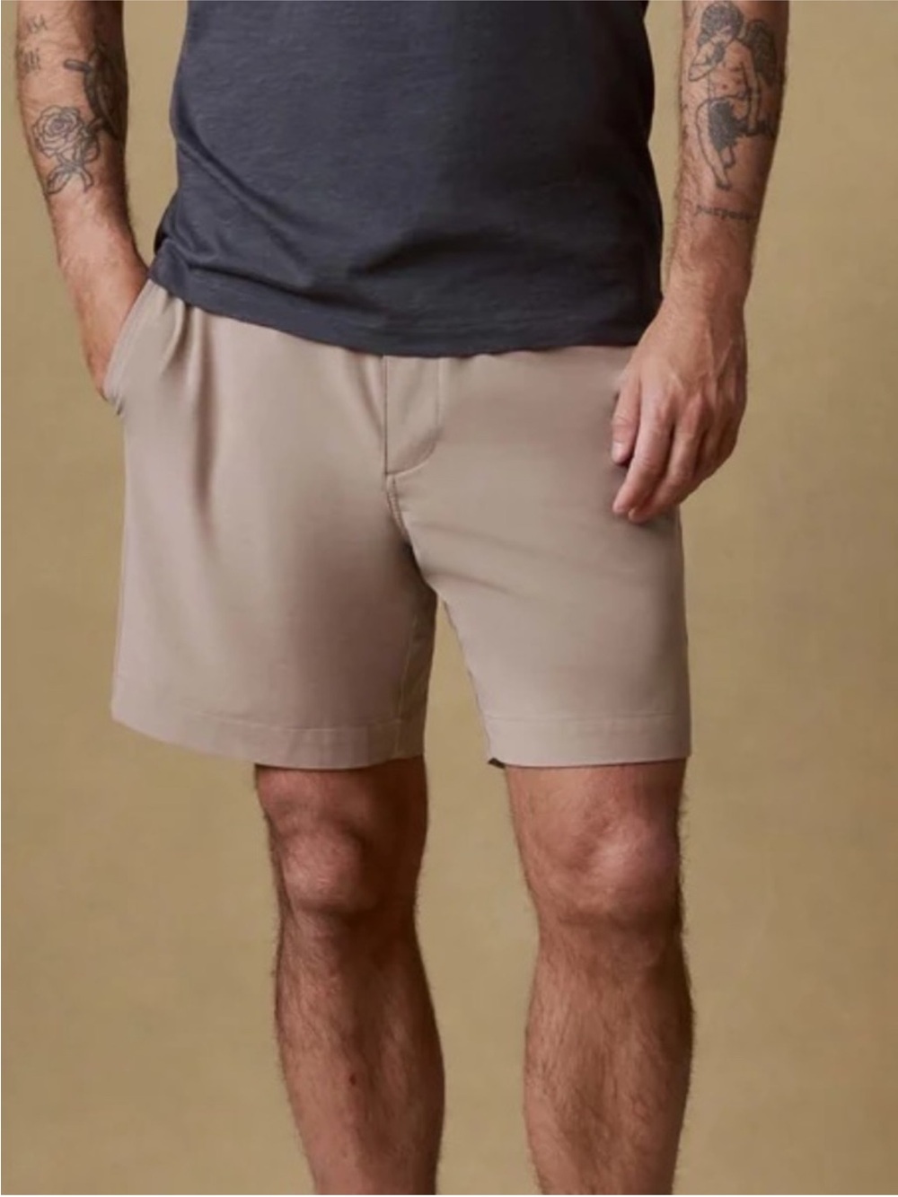 Faherty All Day Shorts 2.0 (7") Men's size 34 Khaki